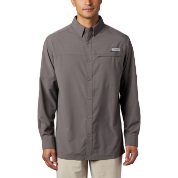 Columbia Muške Košulje - PFG Grander Marlin Woven Long Sleeve Sive | HQAM-98042